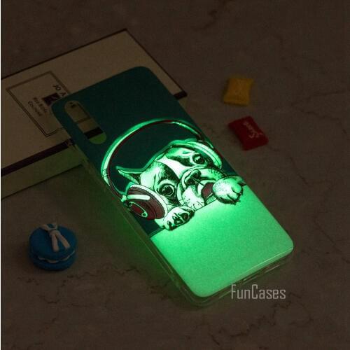 Phone Case for Huawei P20 Pro Coque Soft Luminous animalsTPU Flowers Shell for Huawei P20 Pro Fundas Colorful Motley Pattern