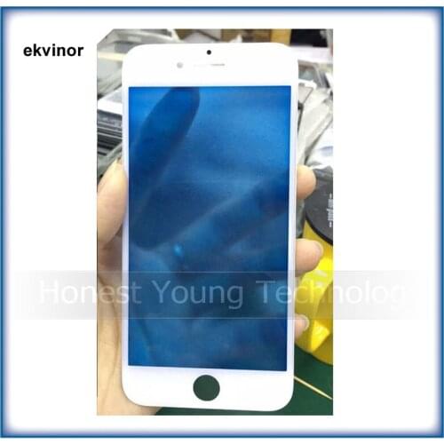 Ekvinor cold glue press outer glass lens with bezel together for iphone 7 7p plus LCD Front Glass Outer Lens