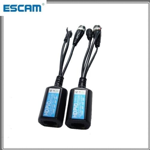 ESCAM 215PVD 200M Range For HD CVI/AHD/TVI Twisted BNC CCTV Passive Transceivers Cat5 CCTV UTP Video Balun IPC For 2MP 3MP 4MP