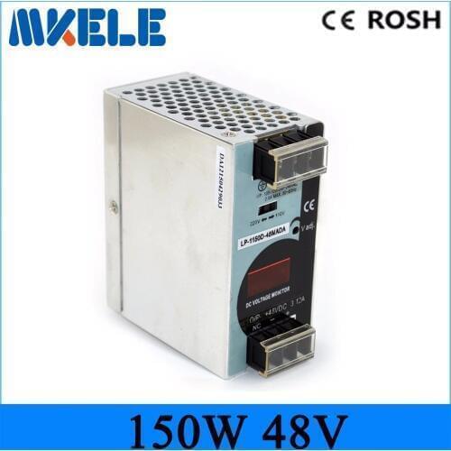 Free shipping din rail Switching Power Supply LP-150-48 150W 48v 3.2A ac-dc power supply for LED Strip light