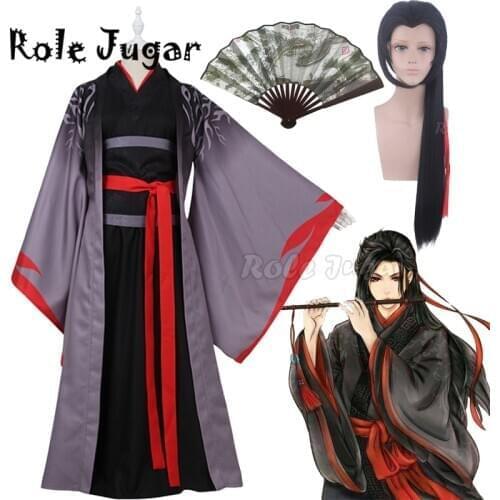Anime Mo Dao Zu Shi Cosplay Yiling Patriarch Costume and Wig Fan Dao Mo To Shi Cosplay Hanfu Dress Purim Halloween Costumes