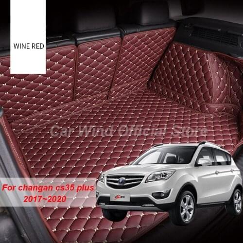 Leather Material Car Trunk Mats For changan cs35 plus 2017 2018 2019 2020 Cargo Liner Accessories