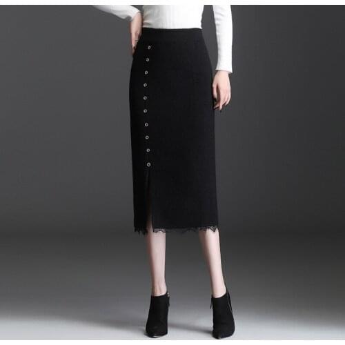 Кружевные юбки-карандаши KUANGNAN China At AliExpress