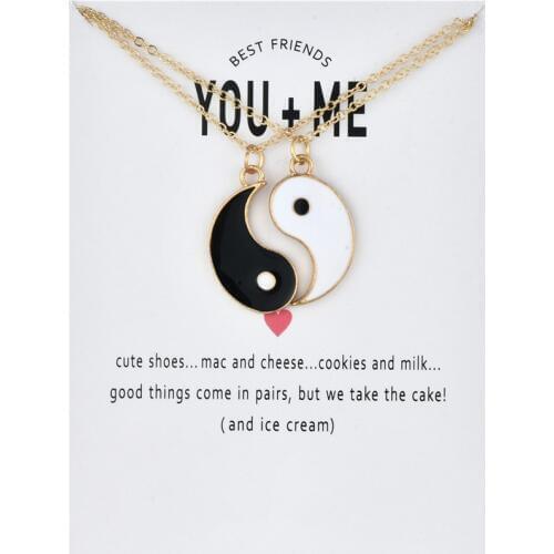 Fashion Jewelry YOU ME Ying Yang Statement Necklaces Taiji Bagua Charm Pendant Jewelry for Lovers colar masculino Women
