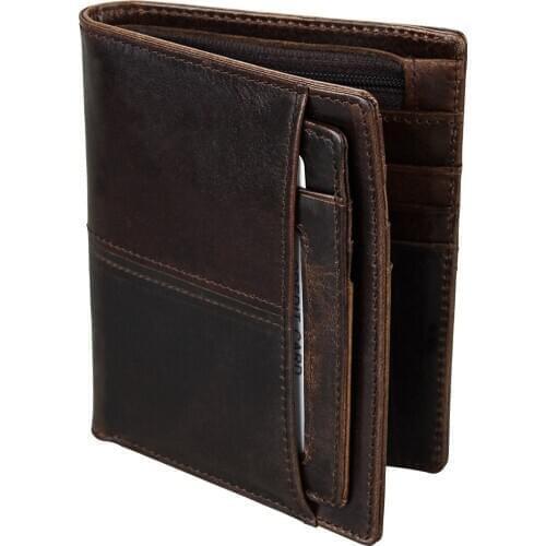 Men Wallet Genuine Leather Casual Wallet for Men Short Wallet Standard Wallets Card Holders Vintage Man Purse