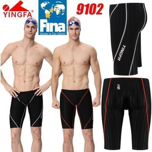 [FINA APPROVED] NWT YINGFA MENS BOYS 9102 COMPETITION TRAINING RACING JAMMERS PROFESSIONAL SWIMMING TRUNKS ALL SIZE
