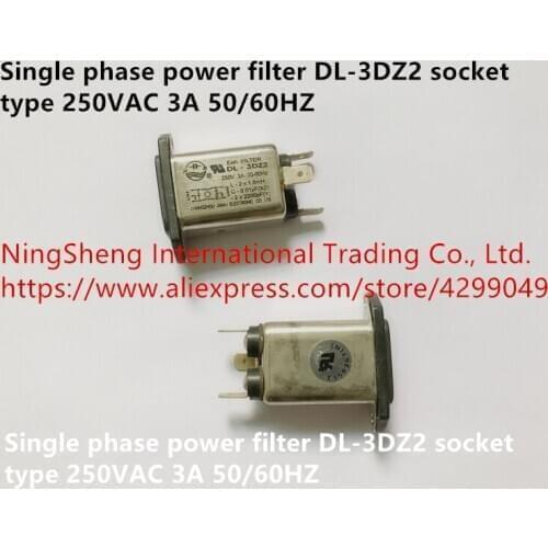 Original new 100% import single phase power filter DL-3DZ2 socket type 250VAC 3A 50/60HZ (Inductor)