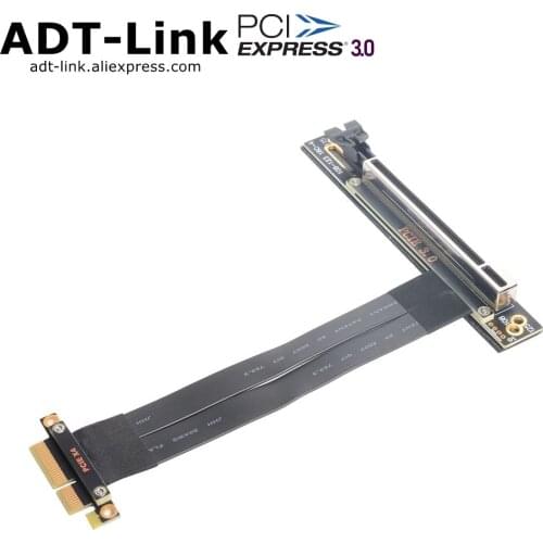 PCI Express PCI-E PCIe 3.0 4X to 16X Extender Extension Cable Cord Riser Card 90 Degree 10~60CM