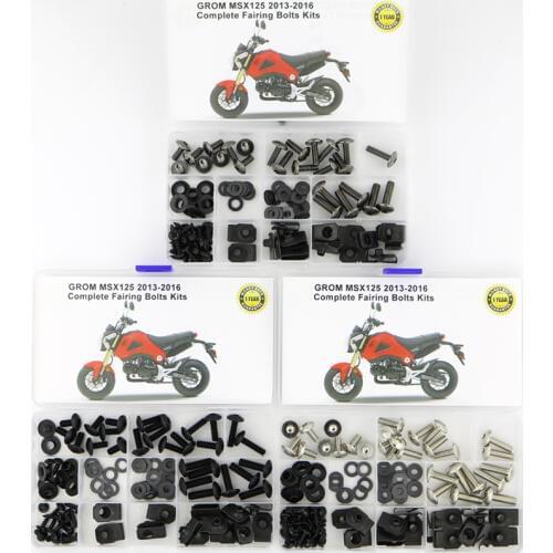 Fit For HONDA GROM MSX125 2013 2014 2015 2016 Complete Fairing Kit Motorcycle Full Fairing Bolts Kit Steel Screws Clips