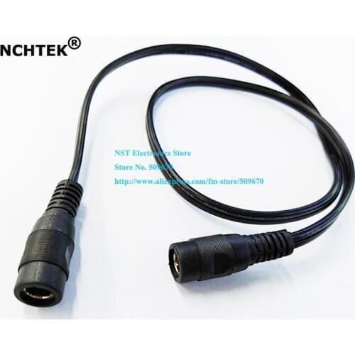 NCHTEK DC 5.5x2.1mm Female to Female Power Plug Connector Cable About 50CM/Free Shipping/5PCS