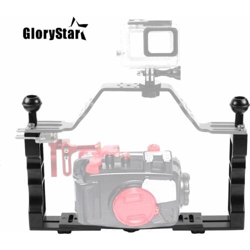 Handle Aluminium Alloy Tray Stabilizer Rig for Underwater Camera Housing Case Diving Tray Mount for GoPro DSLR Camere Smartphone