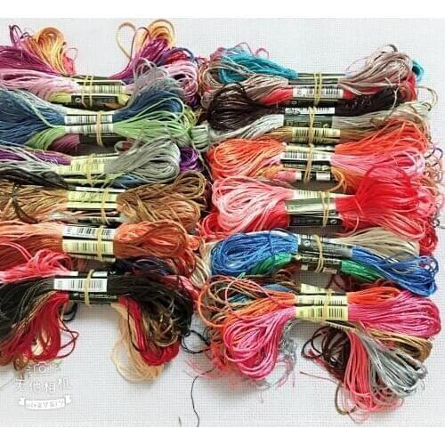 High Quality 30/50/100/500 skeins silk embroidery Suzhou embroidery thread Silk Floss Handmade Embroidery cross stitch Threads 4