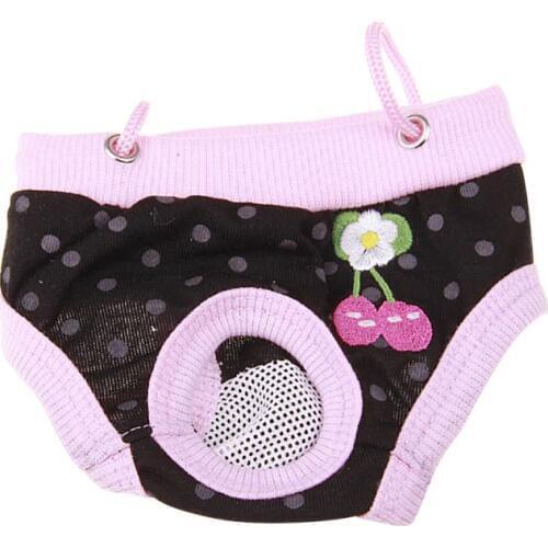 Dog Shorts Female Pet Dog Puppy Sanitary Pant Short Panty Striped Diaper Underwear Large