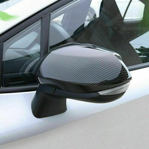 ABS Carbon Fiber Style Decoration For Toyota Corolla Altis 2019 2020 2021 Car Side Rearview Back Mirror Cover Cap Trim Frame