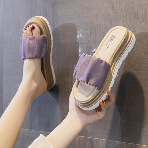 Womens summer new Korean version net red versatile muffin thick bottomed beach shoes women shoes