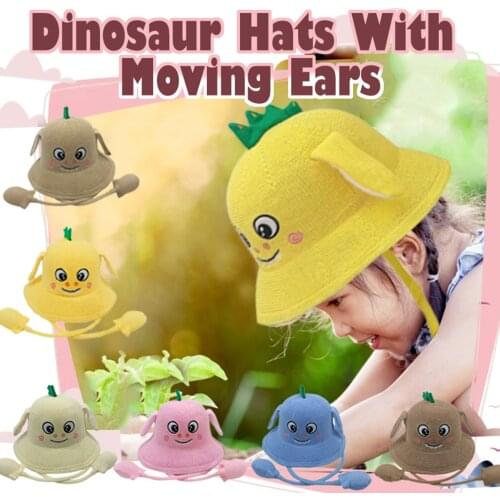 1-8T Puppy Modeling Bucket Hats Children Boy Girl Moving Dog Ears Childrens Straw Hat Cute Cartoon Baby Summer Outing Sun Caps