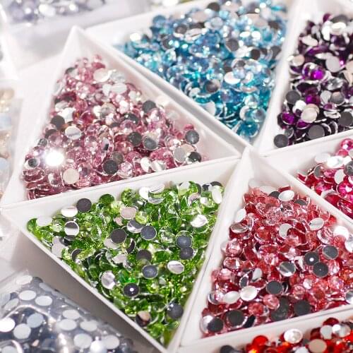 10000Pcs/Bag Wholesale 3MM FlatBack Resin Rhinestones Strass Colourful Decoration Gems For DIY Handicraft Decoration