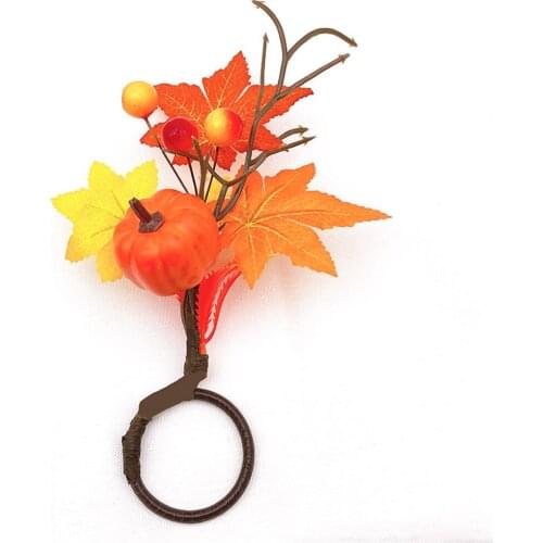 12PCS/Thanksgiving Day Harvest Festival Simulation Pumpkin Maple Leaf Napkins Day Family Gathering Cocktail Party Desktop Decora