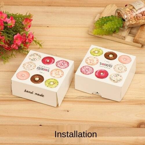 20pcs Donut Paper Box Baking Packaging Boxes For Baby Shower Christmas Gift Boxes Birthday Party Wedding Supplies Favors