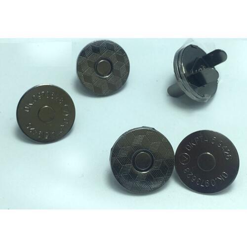 200 Sets - 14 mm Gunmetal Magnetic Button Snap Closure