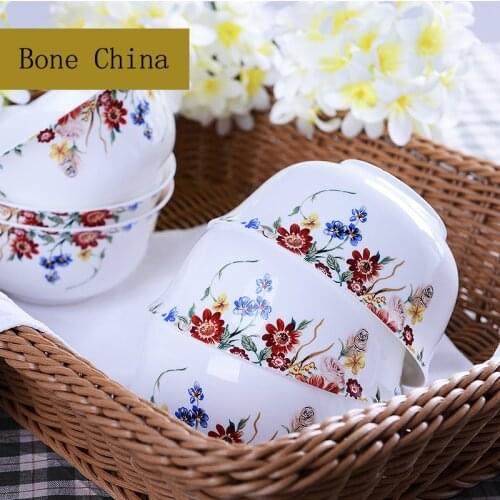 6pcs, 4.5inch, bone china korean tableware lunch bowl, porcelain kids soup bowls, chinese rice bowls sauce bowl, baby snack bowl