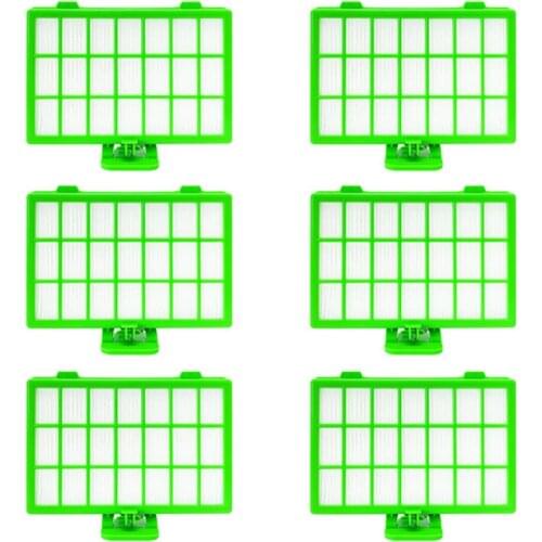 6Pcs for Rowenta ZR0037 R02033 RO2052 Vacuum Cleaner HEPA Filter Elements Replacement Accessories Durable Parts