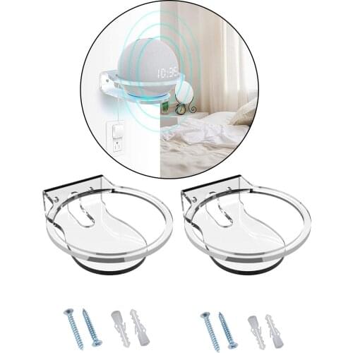 Acrylic Clear Speaker Wall Mount for Mini Cable Management No Drilling Holes