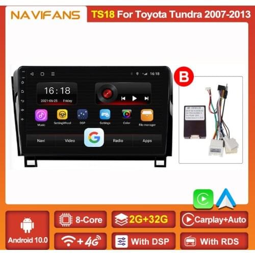 Octa-core API30 4G Wifi Android 11 GPS Navigation For Toyota Tundra XK50 2007-2013 Car Radio Multimedia Player 2Din Stereo Audio