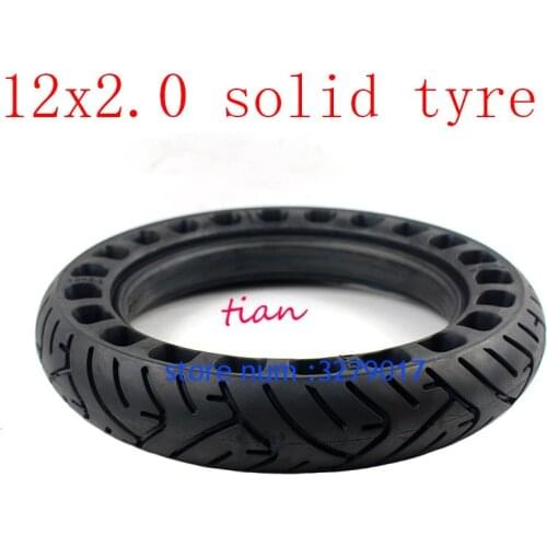 Free Shipping 12 inch Non-inflatable tubeless solid wheel tyre 12x2.0for Many gas scooter E-bike Hoverboard Self Balancing Parts