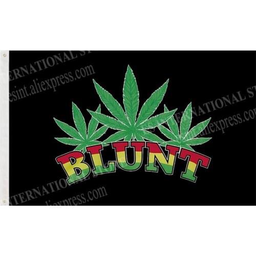 Blunt Flag Leaf Rasta Reggae Jamaica Music Flag Rasta Reggae Jamaica Flag 150* 90cm 3ft x 5ft Custom Banner Metal Holes Grommets