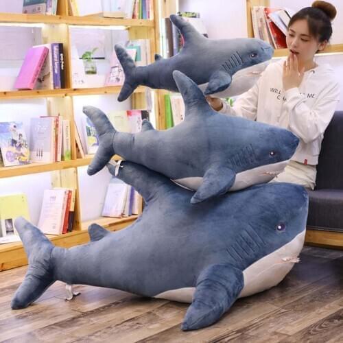 Big Size Giant Funny Soft Bite Shark Plush Toy Pillow Appease Cushion Gift For Children Home Decor 80/100/140cm
