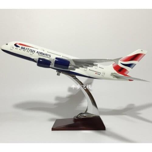 BRITISH AIRLINERS 45CM A380 BRITISH AIRWAYS AIRLINES MODEL PLANE AIRCRAFT TOYS FOR CHILDREN BIRTHDAY GIFTS