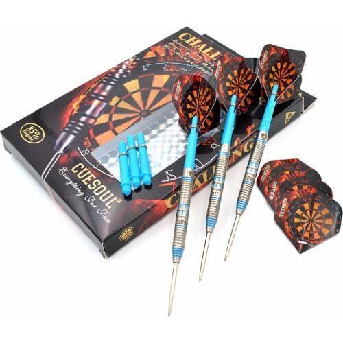 CUESOUL CHALLENGE 85% 22g/24g/26g Steel Tip Tungsten Dart Set With Blue Dart Shaft