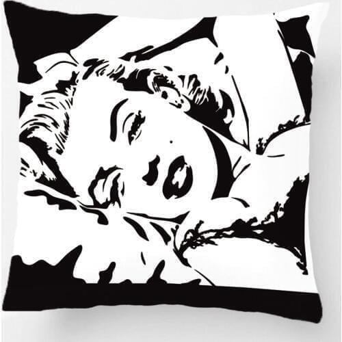 Beauty Printing Throw Pillowcase Decorative Cushion Cover Monroe Silhouette Pillowcase Perfect Gift By Lvsure For Car Sofa Seat