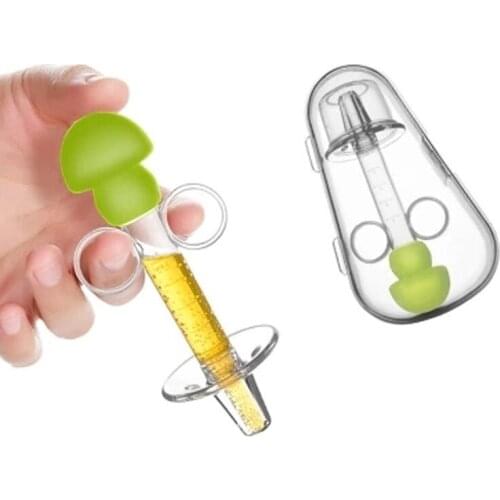 Baby Medicine Dispenser Needle Feeder Squeeze Medicine Dropper Dispenser Pacifier Feeding Utensils with Scale Baby Accessories