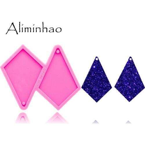 DY0314 Shiny L/M/S diamond earrings Handmade mold DIY gem epoxy mould Silicone Molds women trinket fashion jewelry