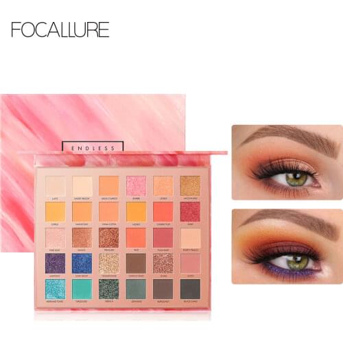 FOCALLURE 30 Colors Eyeshadow Palette High Quality Brand Smooth Glitter Matte Powdery Shades For Daily Party Makeup Pallete