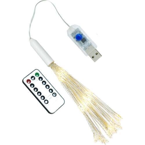 Copper Wire Firework Lights Battery Operated Fairy Lights Starburst Lights Waterproof Christmas Decoration with Remote