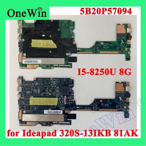 FRU 5B20P57094 for 320S 320S-13 320S-13IKB 81AK I5-8250U 8G Laptop Lenovo Ideapad 100% Original Motherboard CPU I5 8250U RAM 8GB
