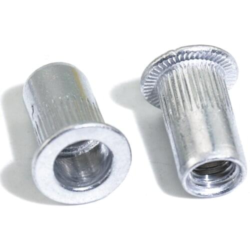 20pcs 50Pcs M3 M4 M5 M6 M8 M10 Aluminum Alloy Rivnut Flat Head Threaded Rivet Insert Nutsert Cap Rivet Nut