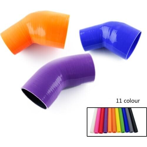 Id: 76/83/89/102mm 45 Degree Hose Turbo Silicone Elbow reducer Coupler Pipe