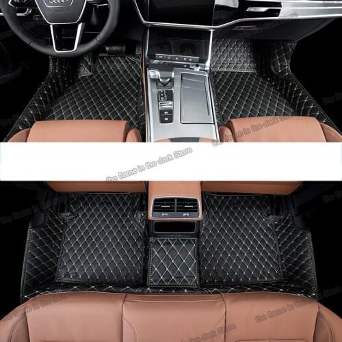 Leather car floor mats for audi a7 C8 2018 2019 2020 2021 2022 accessories interior styling rug carpet cover auto matten 4k