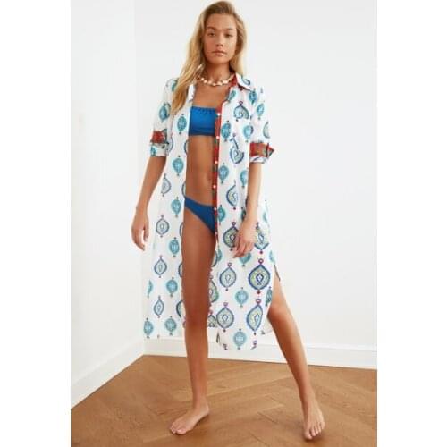 Ethnic Patterned Voile Kimono & Kaftan 100% Cotton Summer Beach Trend Style