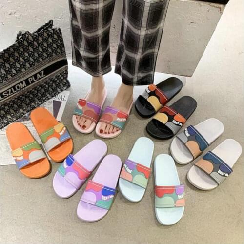 Summer leisure home sandals, male and female couple sandals, rubber bath slippers, soft bottom slippers