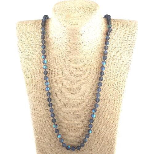 Fashion Bohemian Tribal Jewelry Beautiful Shiny Crystal long Knotted Necklaces Women Ethnic Necklace