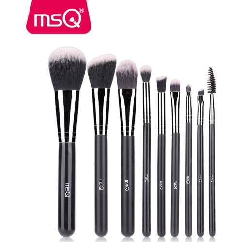 MSQ 9pcs Makeup Brushes Set Cosmetics Powder Blush Eyeshadow pincel maquiagem Make Up Brushes With Cloth Pouch