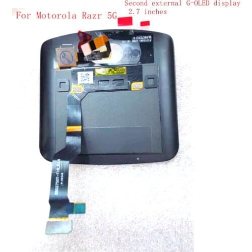 Original For Motorola RAZR 5G Secondary Lcd Screen Display Touch Glass Digitizer Second external G-OLED display 2.7 inches