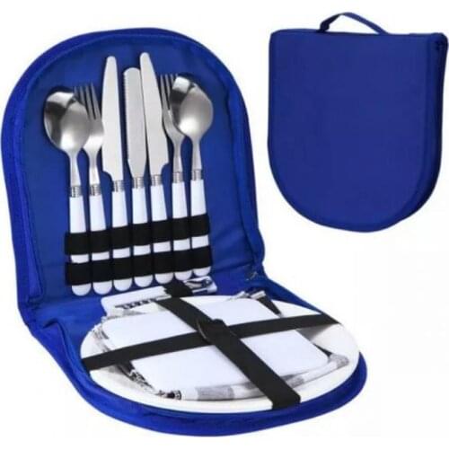 Portable Stainless Steel Dinnerware Set Outdoor Picnic Reusable Knife Fork Coffee Spoon Cutlery Kitchen Tableware Accessories