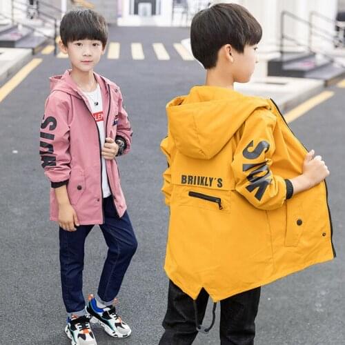 Simple Spring Autumn Boy Coat Jackets Overcoat Top Kids Teenage Gift Children Clothes Gift Formal School High Quality