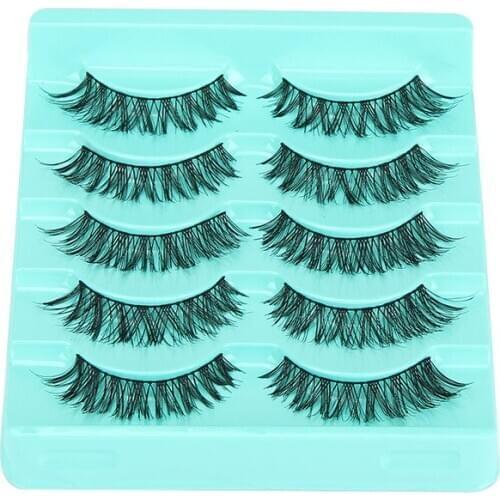 OutTop False Eyelashes 5 Pair False Eyelashes Lashes Crisscross Voluminous Hot Eye Lashes Makeup Eyelash Extension Oct24